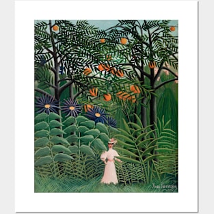 Henri Rousseau- Woman Walking in an Exotic Forest Posters and Art